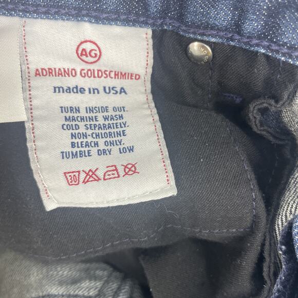 AG Adriano Goldschmied Jeans Womens 32 R Blue The Club Flare Denim Made USA - Picture 15 of 16